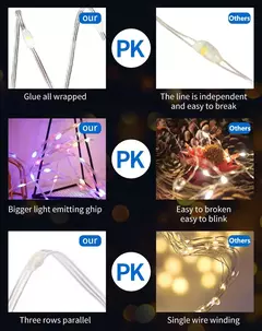 Smart Bluetooth LED String Fairy Lights, Dreamcolor RGB Lights, guirlanda para o ano novo, decoração do casamento, USB, 5V, WS2812B