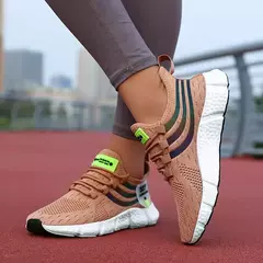 Sapatilhas femininas vulcanizadas leves, calçados esportivos casuais, tênis de caminhada, tênis respirável, verão - comprar online