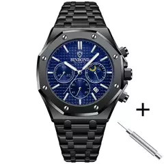 BINBOND-Relógio de pulso masculino impermeável em aço inoxidável, relógio casual, relógio de luxo, data luminosa, calendário, Top Brand, B0161 - comprar online