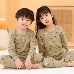 Conjuntos de pijama de algodão de manga comprida infantil, Roupa infantil, Pijama adolescente, 6 anos, 8 anos, 10 anos, 12 anos, 14 anos, Outono na internet