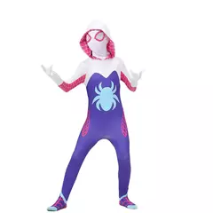 Adulto crianças gwen stacy aranha traje gwenstacy cosplay super-herói bodysuit macacão feminino meninas halloween roupas de natal presente - Wolf Magazine