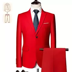 Terno casual de negócios masculino para casamentos, blazer genuíno, colete e calças, grande e alto, colete slim fit, calças de vestido, tamanho EUA - loja online