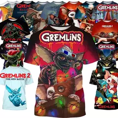 T-shirt impressa em 3D para homens e mulheres, filme de horror de Natal, monstro fantoche, venda quente, moda nova na internet
