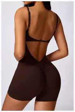 Macacão feminino de ioga, macacão esportivo, academia fitness, macacão de treino, regata, shorts, conjunto bodysuit, camisola, primavera, verão, 2022 - Wolf Magazine