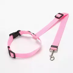 Coleira de nylon ajustável dois em um para cães, acessórios para cães de estimação, cinto de segurança para carro, trela de chumbo, banco traseiro, cinto de segurança