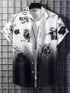 Camisa de praia de manga curta masculina, estampada flores 3D, tops respiráveis, festa ao ar livre, verão, novo, S-5XL, 2022