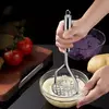 Masher De Imprensa De Lama De Aço Inoxidável Criativo, Purê De Suco, Triturador De Batatas, Ferramentas De Frutas Pusher, Gadget De Cozinha