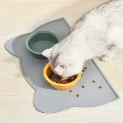 Tapete de alimentação para cães e gatos, tapete de silicone para comida de gato, antiderrapante, à prova d'água, lavável, à prova de derramamento, suprimentos para animais de estimação