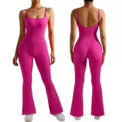 Macacão feminino roupa de uma peça sem mangas o-pescoço bodysuit macacão casual streetwear roupas femininas esportivas - loja online