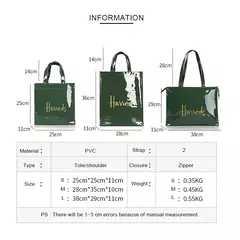 Bolsa de geléia reutilizável para mulheres sacola ecológica flor sacola de compras, bolsa de compras de pvc impermeável estilo moda, nova - Wolf Magazine