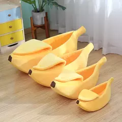 Cama para animais de estimação em formato de banana, tapete confortável para ninho de gato, almofada de inverno, quente, macio, engraçado, saco de dormir para gatinhos, acessórios fofos e aconchegantes para cães - Wolf Magazine