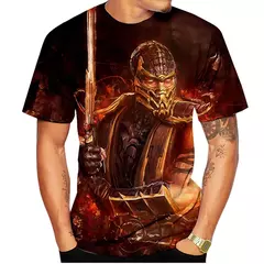 Mortal Kombat 11 T-shirts impressas em 3D para homens e mulheres, roupas de rua grandes, Harajuku Tees, tops, roupas infantis, jogos de luta - loja online