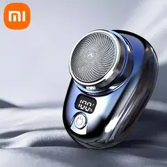 Mini barbeador elétrico para viagens masculinas, navalha portátil, aparador de barba, recarregável, recarregável, rosto