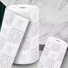 Auto-adesivo Antique Foam Brick Wallpaper, 3D Wall Sticker, impermeável, Sala, - Wolf Magazine