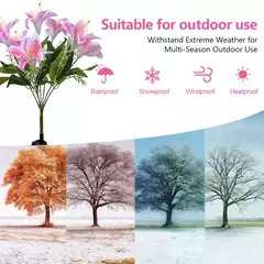 Lâmpada solar com luz led solar, impermeável, linda, para gramado, ao ar livre, jardim, paisagem, decoração de casa - comprar online