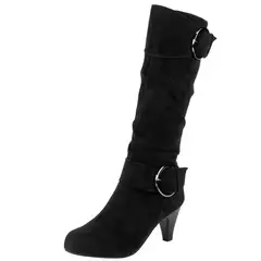 Botas femininas com zíper na altura do joelho, sapato de dedo apontado, estilo inglês sólido, moda casual, plus size 43, alta qualidade, novo, alta qualidade na internet