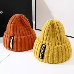 Gorros de tricô unissex para homens e mulheres, monocromático, macio crochê de lã, tampas de inverno quentes - loja online