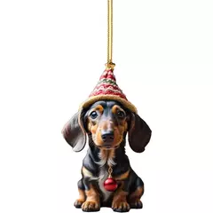 Desenhos animados Cute Dog Natal Enfeites, Xmas Tree Pendant, Fun Dachshund, Pendurado Decoração Presente, Fontes do partido, Casa, Decoração do carro - comprar online
