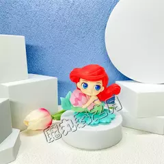 Novo bandai disney a pequena sereia anime qposket personagens ariel glitter linha figura de ação modelo colecionável brinquedos aniversário na internet