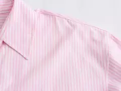 TRAF-Blusa Oxford de Algodão Single-Breasted Feminina, Camisa Manga Longa, Tops Chiques, Lapela, Roupa de Rua, Senhoras, Moda - Wolf Magazine