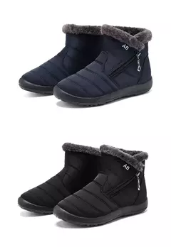 Imagem do Mulheres Botas Watarproof Ankle Boots Para As Mulheres Sapatos de Inverno Manter Botas de Neve Quente Feminino Zipper Botines Botas Inverno Mujer