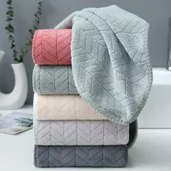 Toalha De Banho De Algodão De Veludo Coral Grosso, Aumenta A Absorção De Água, Afinidade Macia Do Adulto, Doméstico, Secagem Rápida - comprar online