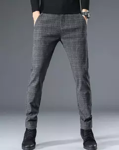 Calça reta justa justa xadrez masculina, terno de negócio masculino, calça de alfaiataria social, xadrez chinês masculino, 2022, até bem - Wolf Magazine