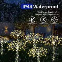 Imagem do Luzes de caminho solar de fadas ao ar livre à prova d'água para decoração de gramado de jardim - lâmpada movida a energia solar para pátio de varanda de quintal - linda, dur