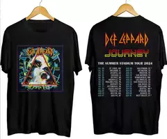 Camiseta Def Leppards masculina e feminina, blusa de manga curta, tamanho grande, streetwear de verão, camiseta gráfica banda rock, Journey Merch - Wolf Magazine