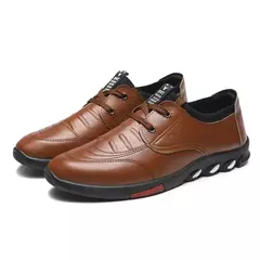 Sapato de couro macio masculino, sapatilha antiderrapante, mocassins formais, tênis casual confortável, vestido primavera, masculino, 2022 na internet