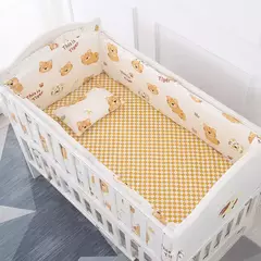 Universo Espaço Algodão cama do bebê Set, Crib Roupa de cama, Kids 'Bedroom Decor, Baby Girl and Boy's Crib, Bed Bumper, Bedsheet and Pillow, 6PCs - loja online
