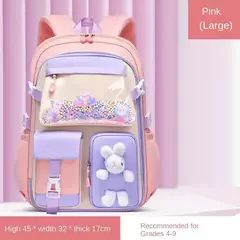 Imagem do Mochila das meninas da escola primária, saco leve infantil, sacos impermeáveis, mochila colorida de viagem, presentes, Kawaii, 2024
