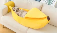 Banana gato cama casa engraçado bonito aconchegante gato esteira camas quente durável portátil pet cesta canil cão almofada gato suprimentos multicolorido - Wolf Magazine