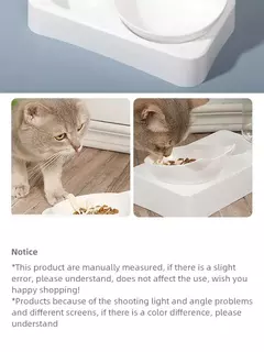 Alimentador automático para animais de estimação, Tigela de dupla finalidade, Inclinação para proteger o colo do útero, Comida para cães na internet