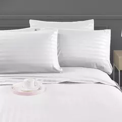 Solid Stripe Bedding Set, Colcha de dormir, gêmeo, completo, rainha, king size, quarto ou quarto de hóspedes, 3 pcs, 4pcs - comprar online