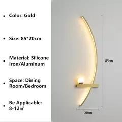 Nordic led lâmpada de parede listras arandela para o quarto cabeceira sala estar estudo escadas decoração casa luminária interior lustre - Wolf Magazine