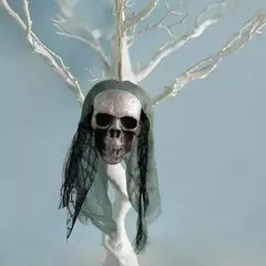 Halloween crânio pendurado ornamentos espuma crânio noiva roupas osso cabeça cena layout adereços decorações para casa festival fontes de festa - Wolf Magazine