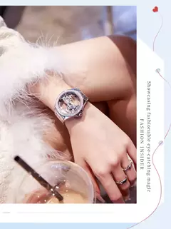 OLEVS Relógio Mecânico Automático para Mulheres, Relógio Transparente, Big Dial Design, Bracelet Set, Presente de Luxo, 40mm, 6699 - Wolf Magazine