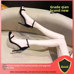 Sapatos de borracha de salto alto feminino, plataforma fina, design de sola, design exterior, verão, novo, 2023 na internet