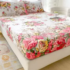 Flower Impresso Equipado Lençóis, Sabanas Cama Matrimonial Folha, Solteiro, Rainha, Rei Capa de Colchão, lençóis duplos - Wolf Magazine