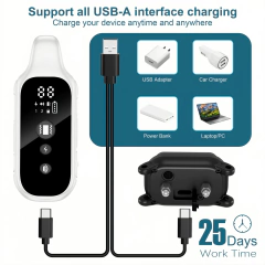 Coleira de treinamento digital para cães, 800m, à prova d'água, recarregável, controle remoto, animal de estimação, com display lcd, para todos os tamanhos, som de vibração de choque - loja online