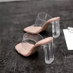 Geléia de PVC Bombas Sandálias para Mulheres, Toe Aberto, Salto Alto, Transparente, Chinelos Perspex, Sapatos Claros, Verão - Wolf Magazine