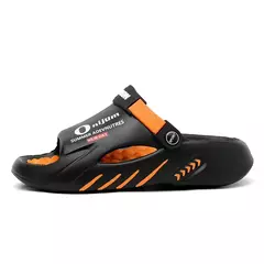 Sandel chinelos de couro genuíno masculino, sandálias casuais, sapatos de verão, slipers, tendência, 2021 na internet