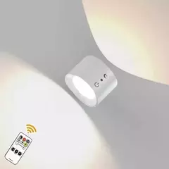 LED cabeça dupla lâmpada de parede com controle remoto, 360 ° Rotatable, USB Recarga, sem fio, portátil, Night Light para o quarto, lâmpada de leitura, Touch Control - Wolf Magazine