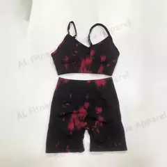 Fato de treino feminino com 2 peças, roupas esportivas, roupas de ioga, fitness, roupas esportivas, academia, musculação, verão, 2024