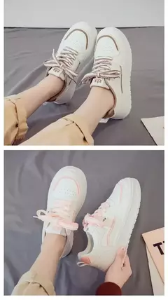 Sapatilhas femininas de plataforma, sapatos vulcanizados, sapatos de caminhada casuais, sapatilhas grossas, tênis branco, novo, 2022, 2024 - Wolf Magazine