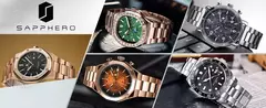Sapphero ouro rosa para homens relógios octagonais 30m relógios à prova dwaterproof água relógio de quartzo masculino negócios moda relógios para homem watche na internet