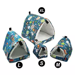 1pc bonito impressão pássaro cama mini gaiola coelho esquilo esteira cobaia ninho casa de hamster pequeno animal dormir cama pet pendurado gaiola - comprar online
