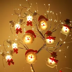 Snowman LED Garland String Light, ornamento de árvore de Natal, Feliz Natal Decorações para casa, presentes de Natal, 2024 na internet