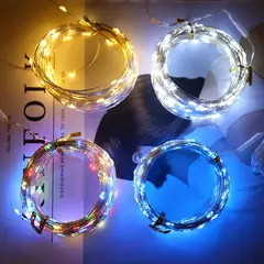 USB LED String Lights para decoração de Natal Luzes de fadas impermeáveis Fio de cobre, Guirlanda de luz, Festa de casamento, 10 m, 20 m, 30m